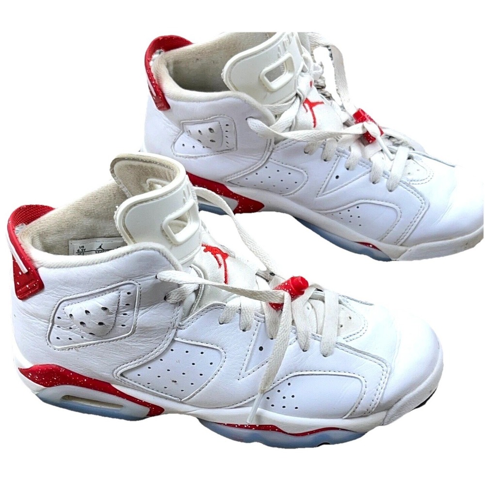Nike Air Jordan 6 Retro GS Red Oreo 384665-162 GS Size 6.5 Y Youth Kids
